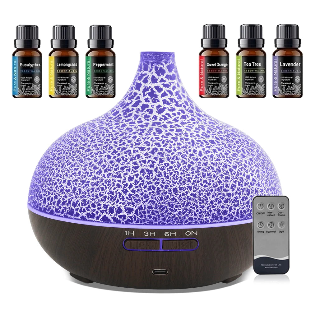Ultrasonic Oil Diffuser 550ml, Auto Shut Off, Quiet for , Bedroom, Office, Spa