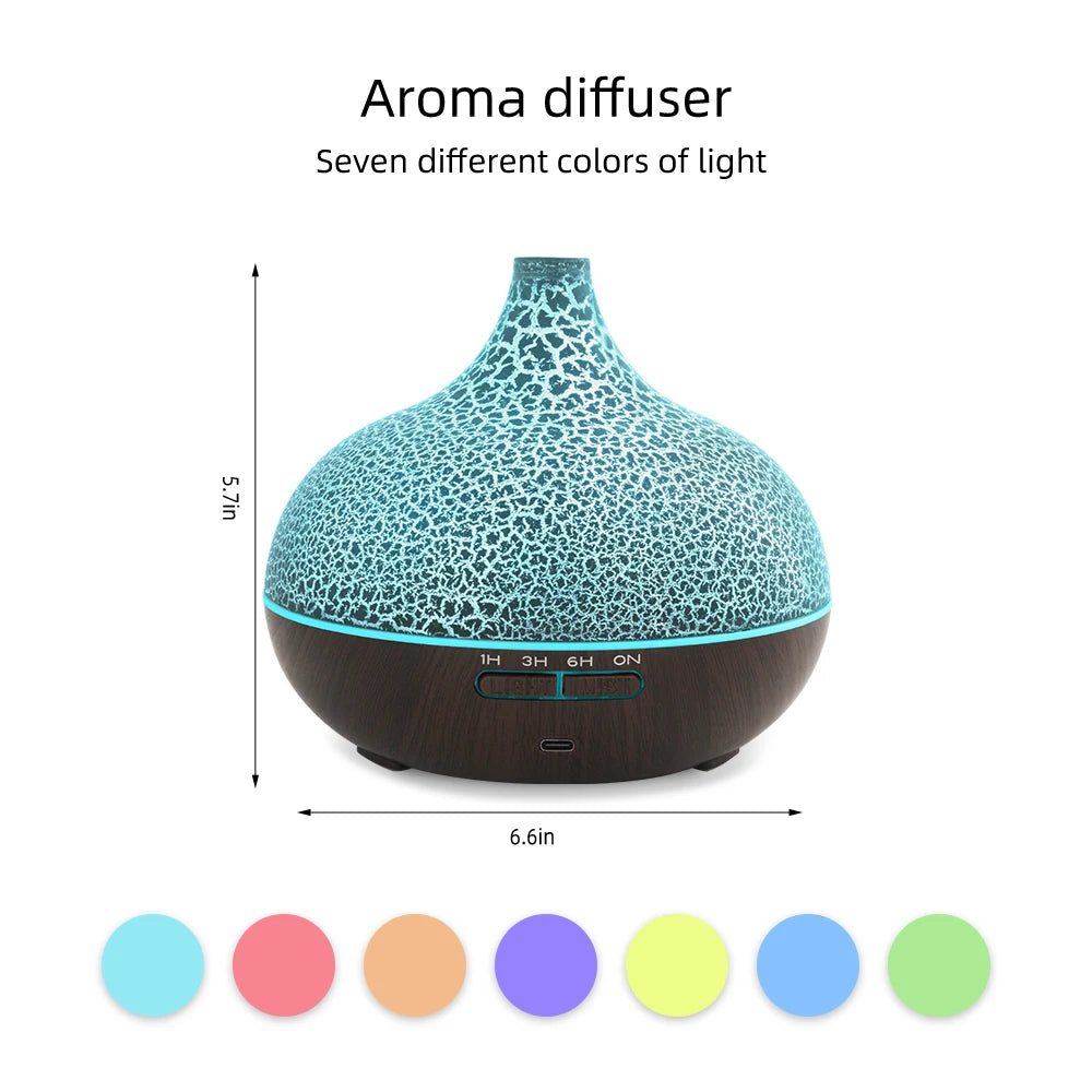 Ultrasonic Oil Diffuser 550ml, Auto Shut Off, Quiet for , Bedroom, Office, Spa