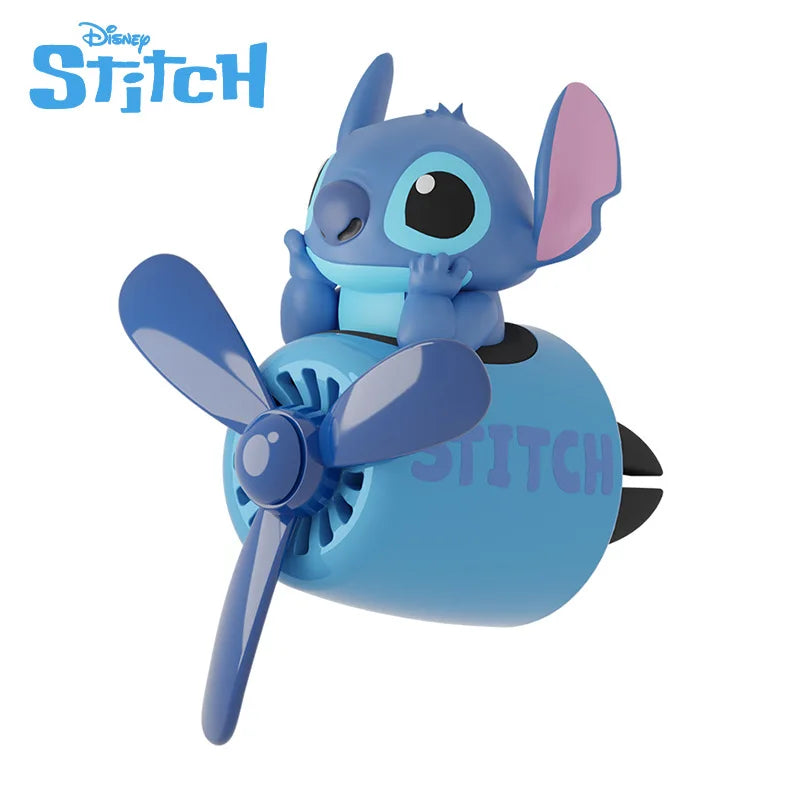 Stitch Car Air Freshener Cute Stitch Pilot Propeller Outlet Aromatherapy Car Interior Vent Fresheners Perfume Decor Gifts