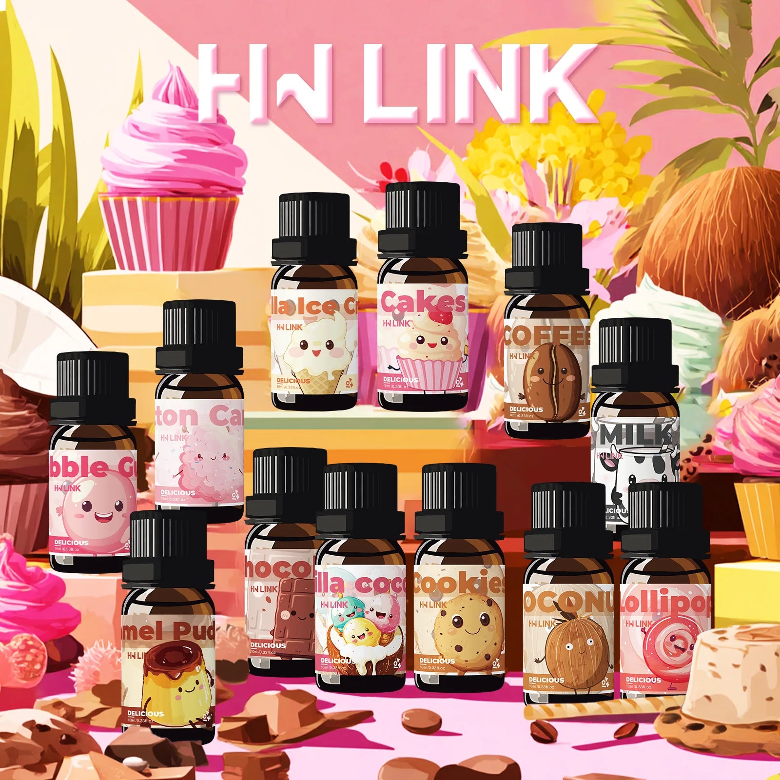 10ml Cakes Essential Oils Perfumes Skin Care Body Oil Candle, Soap Making, Aromatherapy, Humidifiers Gifts Car Air Freshener