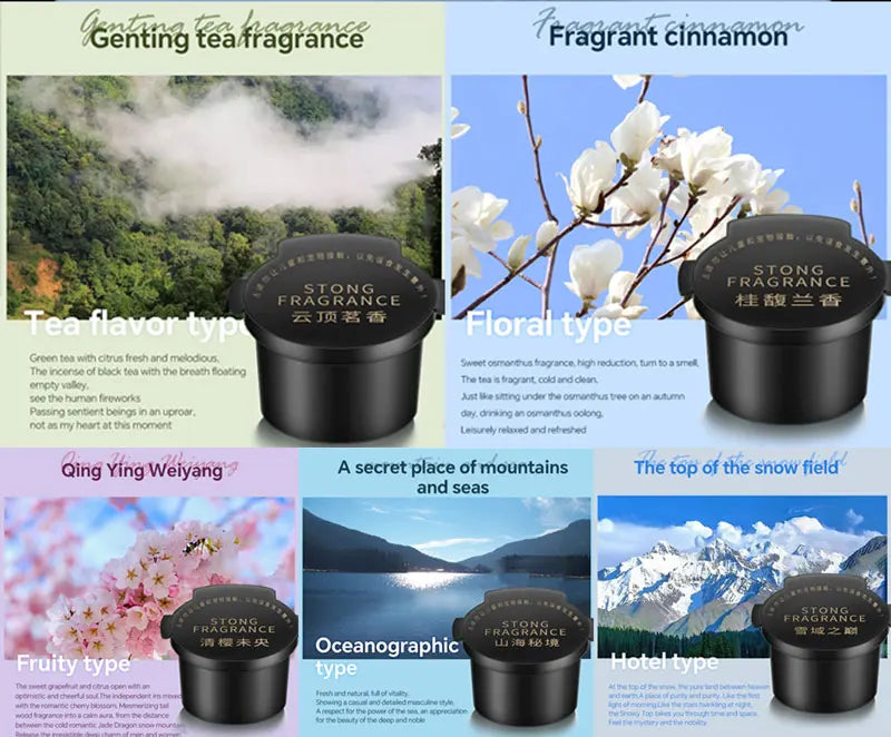 Car Aromatherapy Diffuser Refill Fragrance Specified Car Air Freshener Refill Essential Oil 5 Scents Mix Dedicated Perfume ONLY
