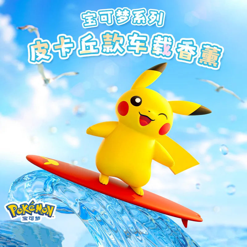 Anime Pokemon Pikachu Action Figure Car Fragrance Smell In Styling Vent Diffuse Propeller Clip Perfume Accessor Car Decoration