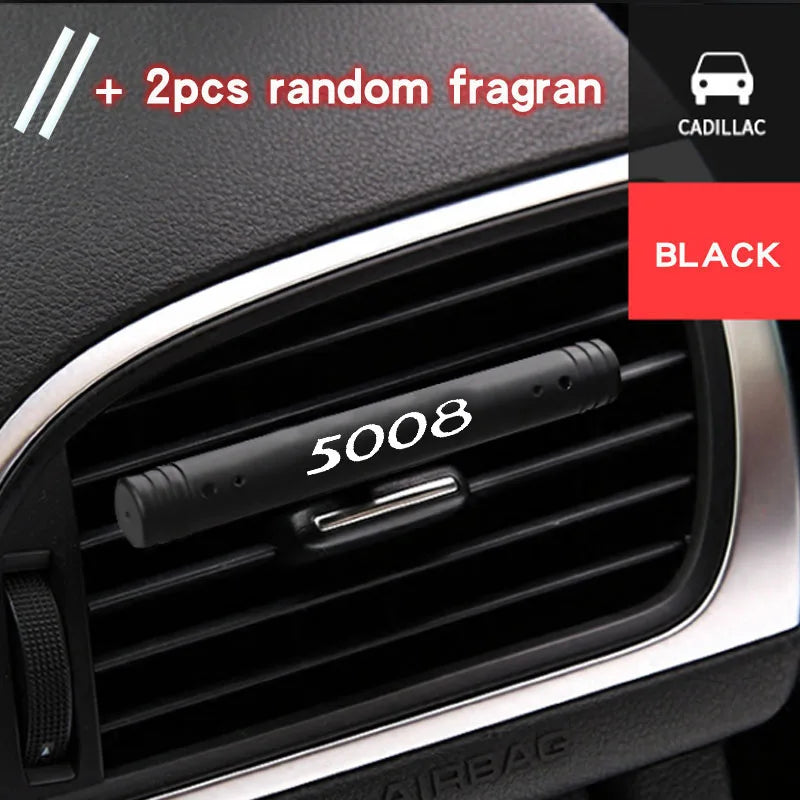 Car Air Fresheners Aroma Diffuser Vent Clips Perfume Essential Oil Sticks Automotive Fragrance For Peugeot 5008 Car Accessories