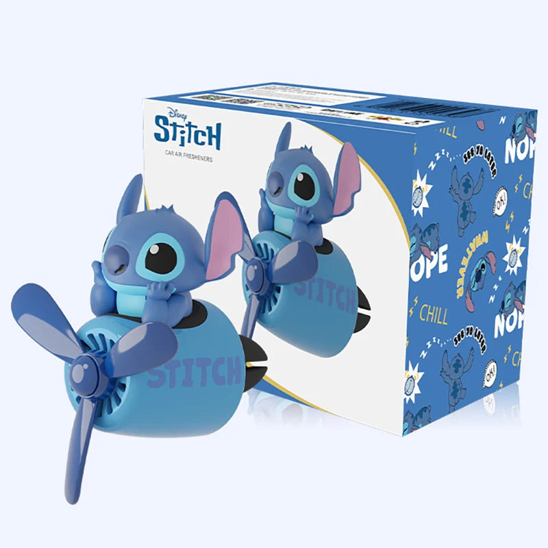 Stitch Car Air Freshener Cute Stitch Pilot Propeller Outlet Aromatherapy Car Interior Vent Fresheners Perfume Decor Gifts