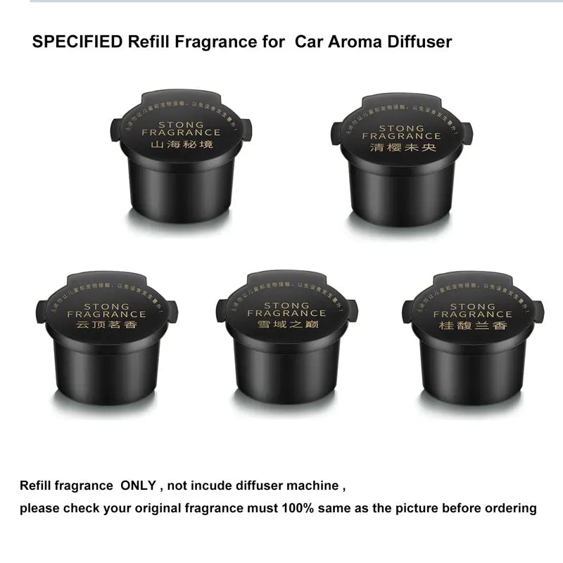 Car Aromatherapy Diffuser Refill Fragrance Specified Car Air Freshener Refill Essential Oil 5 Scents Mix Dedicated Perfume ONLY
