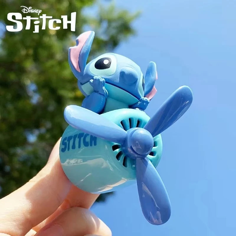 Stitch Car Air Freshener Cute Stitch Pilot Propeller Outlet Aromatherapy Car Interior Vent Fresheners Perfume Decor Gifts