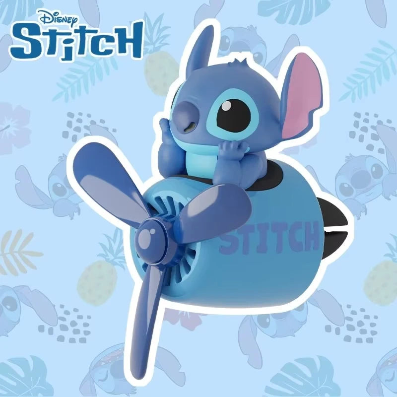 Stitch Car Air Freshener Cute Stitch Pilot Propeller Outlet Aromatherapy Car Interior Vent Fresheners Perfume Decor Gifts